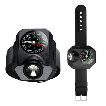 XPG Wrist Light for Outdoor Camping - Rechargeable LED Running Light with Compass and Watch for Survival and Adventure.