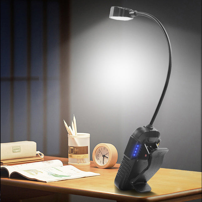 LED Sensor Clip-On Book Light - USB Rechargeable Multifunctional Work Light for Night Fishing and Reading.