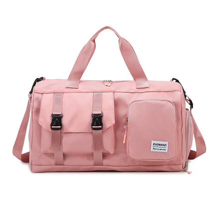 Pink Holographic Gym Duffel Bag - Dry Wet Separation - Large Capacity.