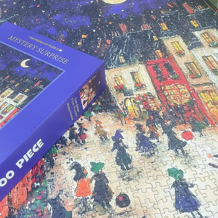Wonderful City 1000-Piece Fine Art Jigsaw Puzzle - Premium Blue Cardboard Puzzle for Adults.