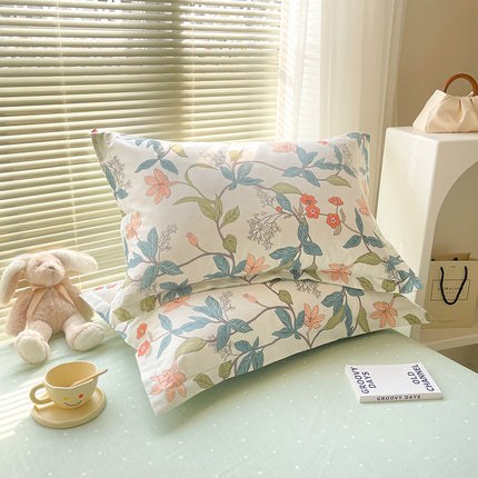 Springtime Is In Full Swing 100% Cotton Pillowcase Set (Pack of 2) - Breathable Standard Size 48x74cm Pure Cotton Pillow Covers.