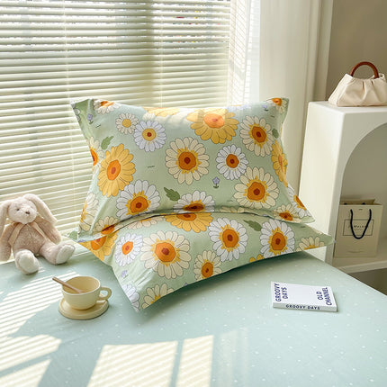 light And Elegant Fragrance 100% Cotton Pillowcase Set (Pack of 2) - Breathable Standard Size 48x74cm Pure Cotton Pillow Covers.