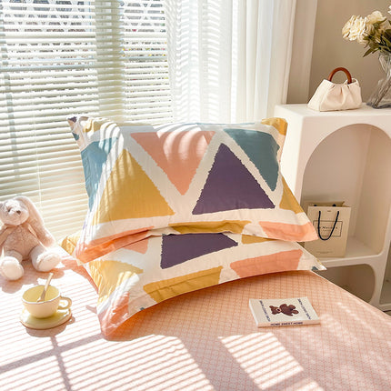 Stroll Through Time 100% Cotton Pillowcase Set (Pack of 2) - Breathable Standard Size 48x74cm Pure Cotton Pillow Covers.