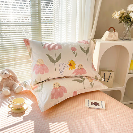 Rabbit 100% Cotton Pillowcase Set (Pack of 2) - Breathable Standard Size 48x74cm Pure Cotton Pillow Covers.