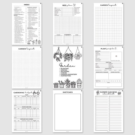 2-Pack Gardening Journal Set - 28.5x21cm (11.22x8.27in) Plant Care Tracker with Watering Schedule - Indoor/Outdoor Polarimeter Logbooks.