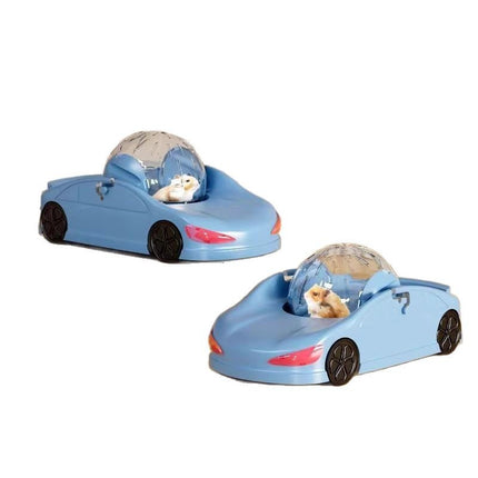 Blue Fun Hamster Racing Wheel Toy - Durable PP Plastic Exercise Wheel for Active Small Pets.
