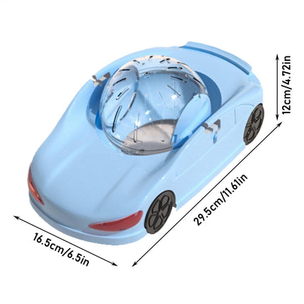 Blue Fun Hamster Racing Wheel Toy - Durable PP Plastic Exercise Wheel for Active Small Pets.