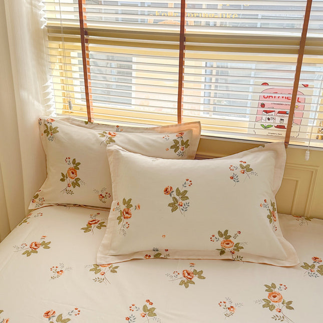 Anna's Garden 100% Cotton Pillowcase Set (Pack of 2) - Breathable Standard Size 48x74cm Pure Cotton Pillow Covers.