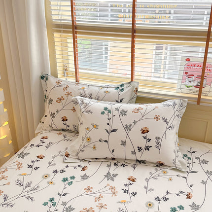 Cymbidium 100% Cotton Pillowcase Set (Pack of 2) - Breathable Standard Size 48x74cm Pure Cotton Pillow Covers.