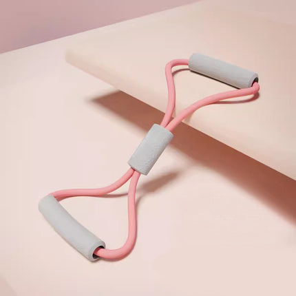 2PCS Pink 15 Pounds Back Stretching Resistance Band - 20x15x5cm Shoulder & Back Trainer with 8-Shaped Pull Rope for Home Workout.