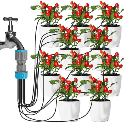2 Pcs 10-Piece Slow Drip Watering Kit - 160cm Tube Length for Potted Plants, Succulents & Indoor Gardening.