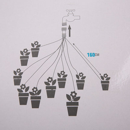 2 Pcs 10-Piece Slow Drip Watering Kit - 160cm Tube Length for Potted Plants, Succulents & Indoor Gardening.
