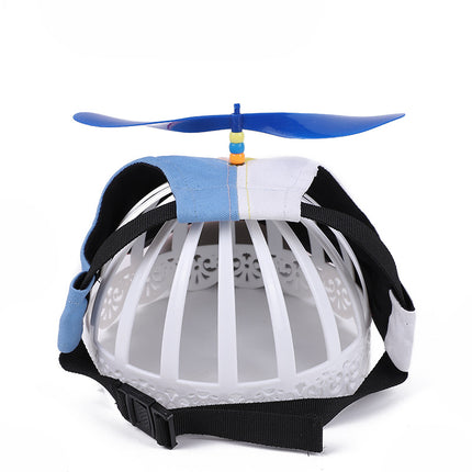 L Green Pet Baseball Cap with Spinning Propeller - Colorful Fun Design - See Details for Sizing.