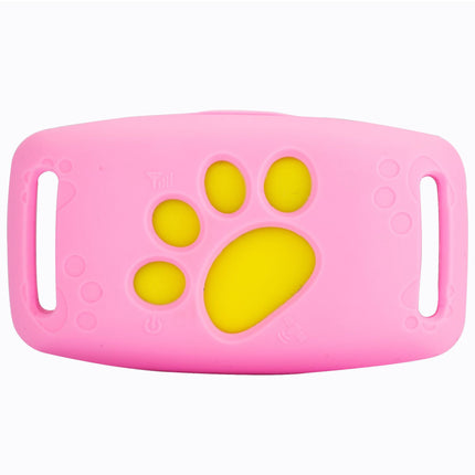 Pink Real-Time Pet GPS Tracker Locator - Magnetic Charging, Multi-Mode Positioning for Dogs & Cats.