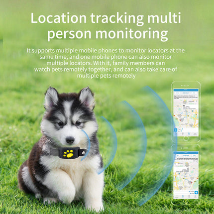 Pink Real-Time Pet GPS Tracker Locator - Magnetic Charging, Multi-Mode Positioning for Dogs & Cats.