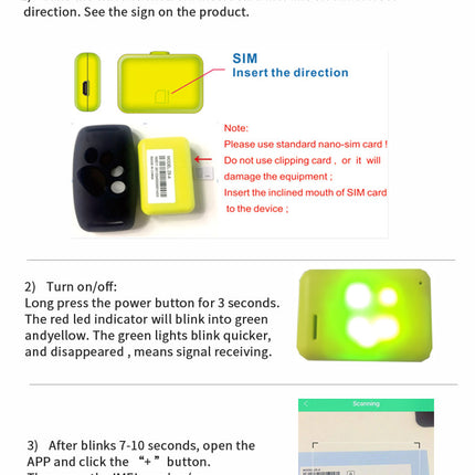 Green Real-Time Pet GPS Tracker Locator - Magnetic Charging, Multi-Mode Positioning for Dogs & Cats.