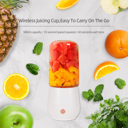 Purple Compact Portable Blender - USB Rechargeable Mini Juicer Cup with 4 Blades.