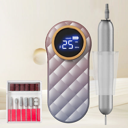 Pink Portable Mini Electric Nail Drill Pen - Manicure Pedicure Polishing & Shaping Tool.