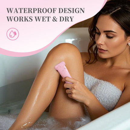 Pink (Precision cutter head) Women's Electric Body & Bikini Trimmer Kit - Painless Ultra-Close Shaver.