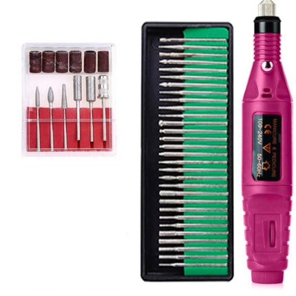 Regular Set Act As Go-between Portable Electric Nail Drill Kit - USB Manicure Pedicure Polishing & Shaping Tool Set.
