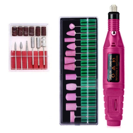 Regular Set With Ceramic Grinding Needle Portable Electric Nail Drill Kit - USB Manicure Pedicure Polishing & Shaping Tool Set.