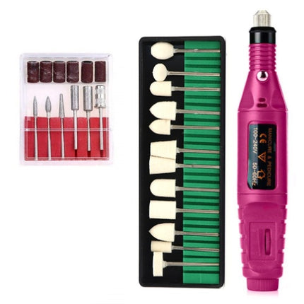 Regular Set With Wool Grinding Needle Portable Electric Nail Drill Kit - USB Manicure Pedicure Polishing & Shaping Tool Set.