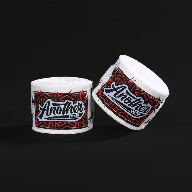 White Spider Pro Grade 5m Boxing Hand Wraps - Printed Elastic Bandages for Training & Combat Sports (1 Pair).