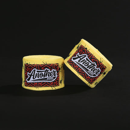 Yellow Spider Pro Grade 5m Boxing Hand Wraps - Printed Elastic Bandages for Training & Combat Sports (1 Pair).