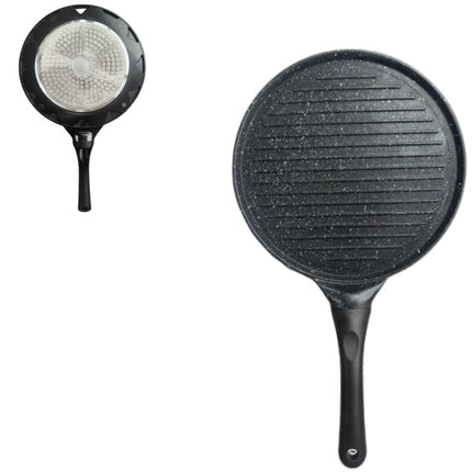 Black Steak Versatile Non-Stick Frying Pan (27cm) - Induction Ready Skillet for Everyday Cooking.