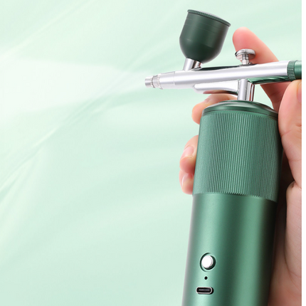 Red Portable Oxygen Infusion Airbrush - Facial Mist Sprayer for Hydration & Skincare.