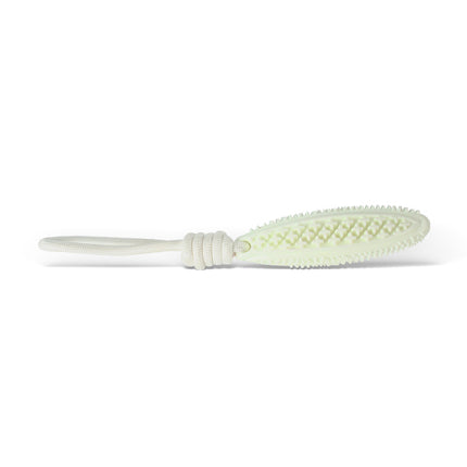 White Star Long Olive Durable Cotton Rope Dog Toy Set (2-Pack) - Chew, Tug & Treat Dispensing Ball for Dental Health.