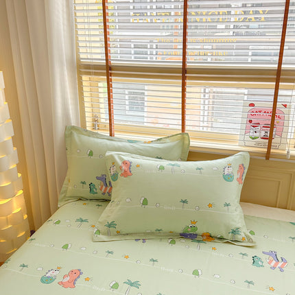 Happy Friends 100% Cotton Pillowcase Set (Pack of 2) - Breathable Standard Size 48x74cm Pure Cotton Pillow Covers.