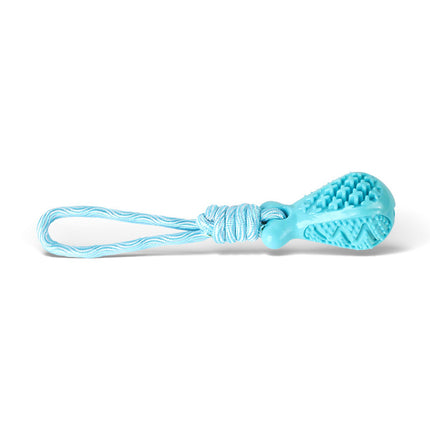 Blue Single Drop of Water Durable Cotton Rope Dog Toy Set (3-Pack) - Chew, Tug & Treat Dispensing Ball for Dental Health.
