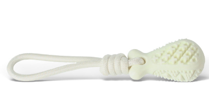 White Single Drop of Water Durable Cotton Rope Dog Toy Set (3-Pack) - Chew, Tug & Treat Dispensing Ball for Dental Health.