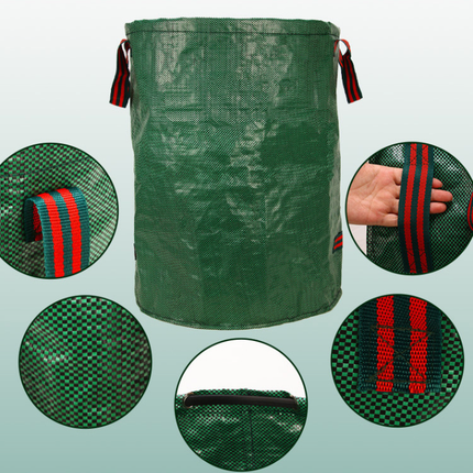272L( ⱷ67*76cm) Heavy Duty Collapsible Garden Waste Bags (Set of 2) - Large Reusable Yard Leaf Bin.