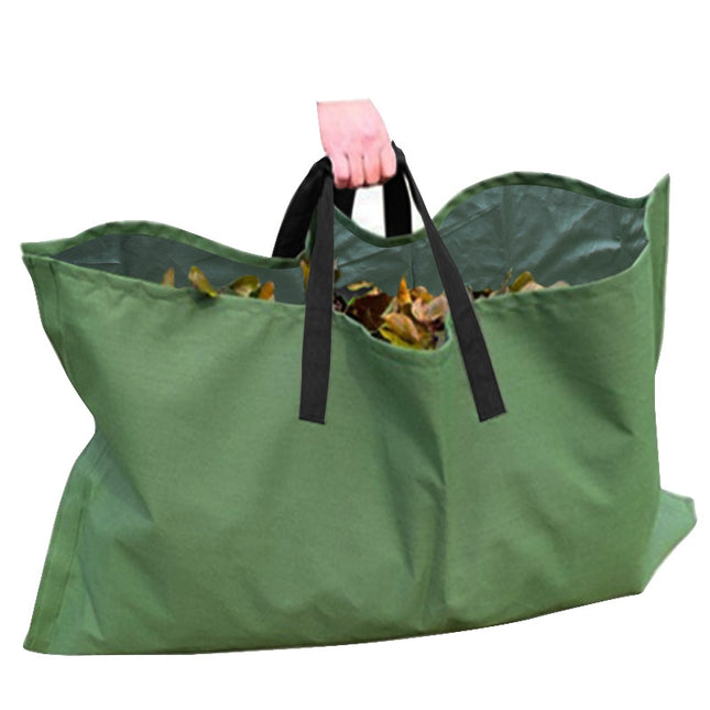 Green 2-in-1 Garden Leaf Collection Tarp & Waste Carry Bag (144x144cm).