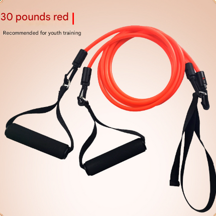 Red Handle Model [Training Strength] [30lbs] Swim Resistance Band Trainer - Dry-Land Arm Strength & Stroke Exercise Cords.