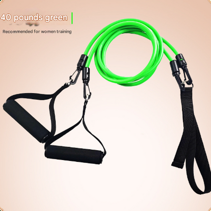 Green Handle Model [Training Strength] [40lbs] Swim Resistance Band Trainer - Dry-Land Arm Strength & Stroke Exercise Cords.
