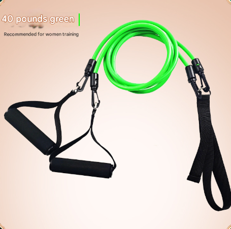 Green Handle Model [Training Strength] [40lbs] Swim Resistance Band Trainer - Dry-Land Arm Strength & Stroke Exercise Cords.