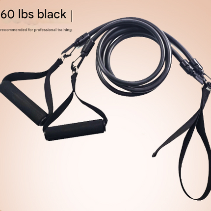 Black Handle Model [Training Strength] [60lbs] Swim Resistance Band Trainer - Dry-Land Arm Strength & Stroke Exercise Cords.