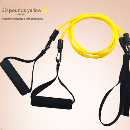 Yellow Handle Model [Training Strength] [20lbs] Swim Resistance Band Trainer - Dry-Land Arm Strength & Stroke Exercise Cords.