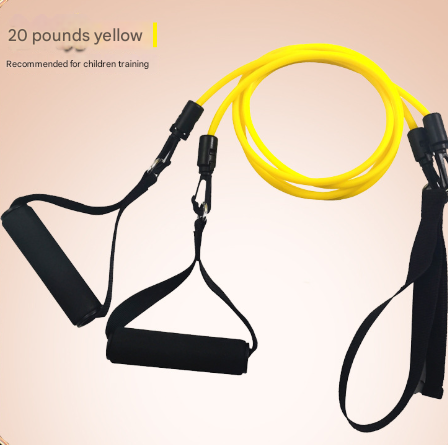 Yellow Handle Model [Training Strength] [20lbs] Swim Resistance Band Trainer - Dry-Land Arm Strength & Stroke Exercise Cords.