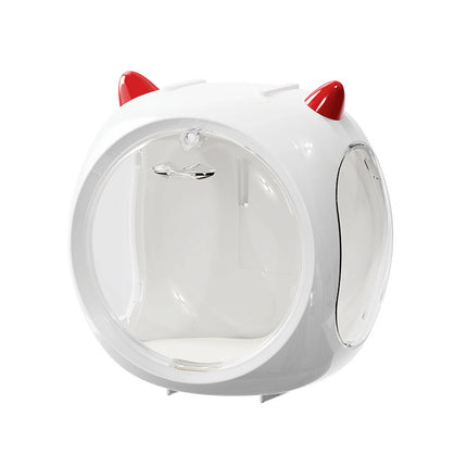 2PCS White Cute Magnetic Display Case - Dustproof 'Space Capsule' Box for Figures & Collectibles.