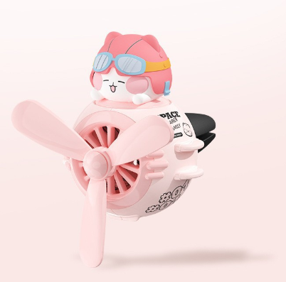 Pink Cute Car Air Vent Clip Freshener - Decorative Scent Diffuser for Automotive Interiors.