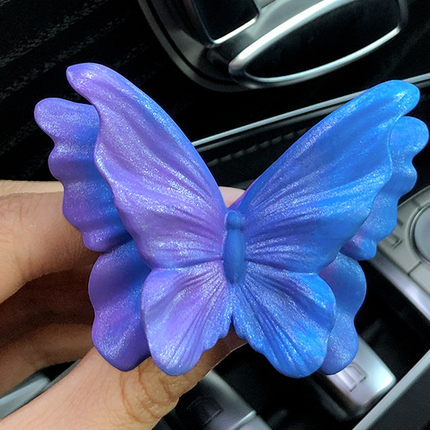 Aurora Purple Butterfly Set of 3 Butterfly Car Air Vent Clips - Decorative Scent Diffuser Ornaments.