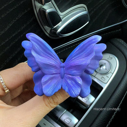 Dream Purple Butterfly Set of 3 Butterfly Car Air Vent Clips - Decorative Scent Diffuser Ornaments.