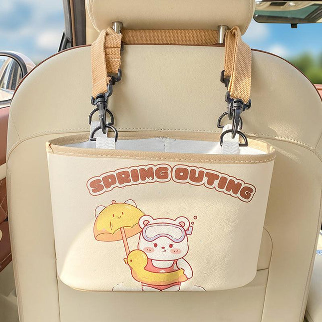 Adorable Swimming ring bear Car Trash Holder - Keeps Your Car Tidy.