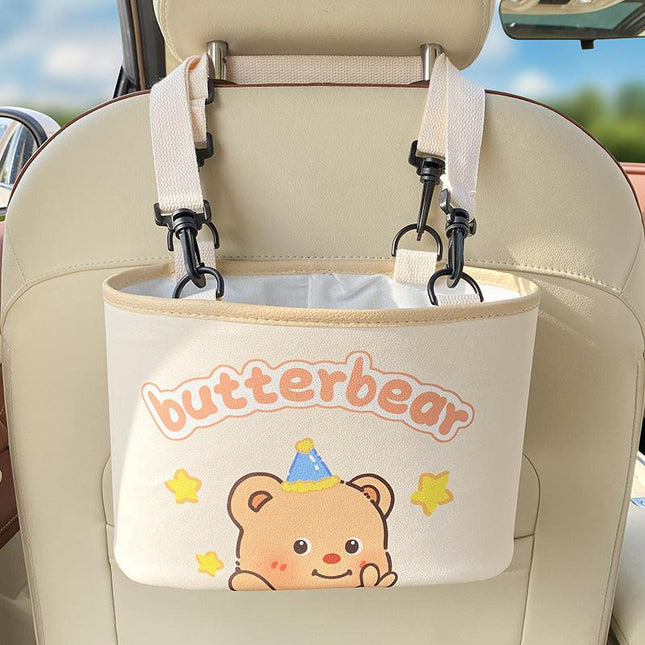 Adorable Bear Car Trash Holder - Keeps Your Car Tidy.