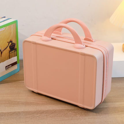 Personalized stylish and lightweight Pink mini suitcase for short trips.