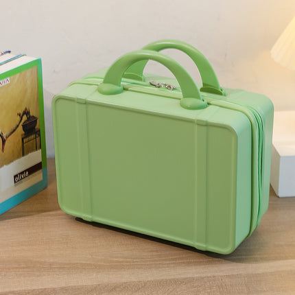 Personalized stylish and lightweight Green mini suitcase for short trips.